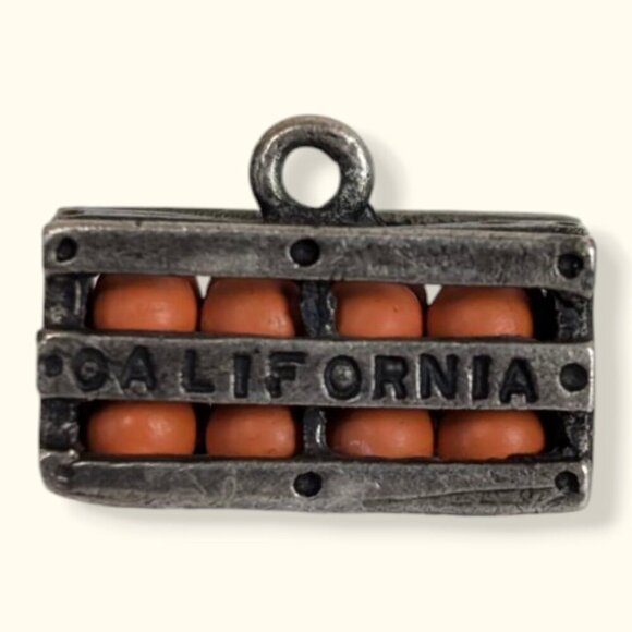 V. Beau Sterling California Oranges Charm - Picture 1 of 5